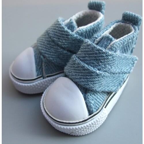 5cm Canvas Jean Doll Shoes For Mini Toy Shoes Bjd Doll Shoes for Russian Handmade Diy Doll Sneakers