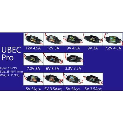 AEORC BEC UBEC Pro (3.3V 3.5A / 5V 3.5A / 5V 5A / 6V 3.5A / 7.2V 3A / 7.2V 4.5A/ 9V 3A / 9V 4.5A / 12V 3A / 12V 4.5A ) For RC