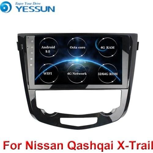 Car Radio Multimedia Video Player Navigation GPS Android 9 Octa core 4G RAM For Nissan X-Trail Qashqai AT 2013-2016 2017 2018