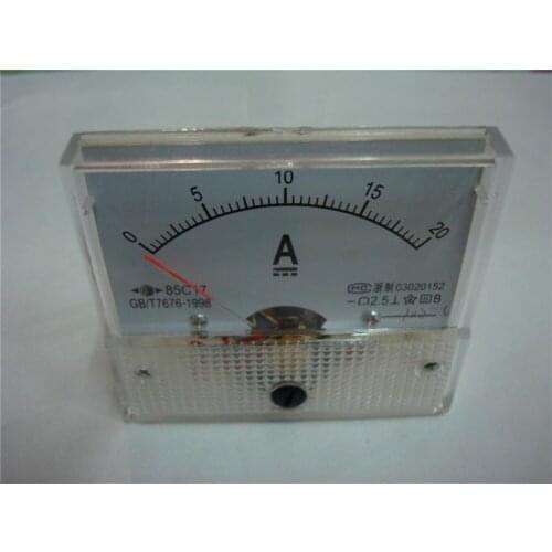 Free shipping 85C1 series 0-20A DC Ammeter ampere meter generator voltmeter 64x56mm suit for all the generator