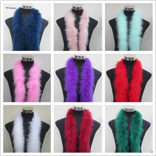 Wholesale 50g turkey feather boa super quality 10meter long dyed fluffy feather boas for party/carnival costumes/party boa shawl