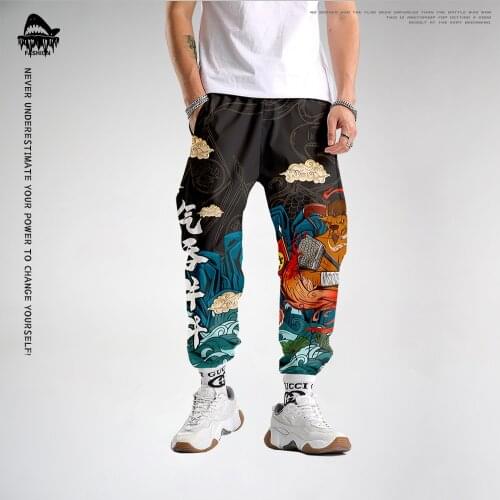 Men Hip Hop Pants Loose Joggers Ankle length Trousers Pocket Pants Streetwear Cargo Pants