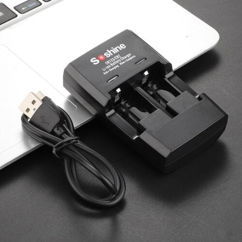 Soshine SC-S5 Fast Charger Intelligent for CR123 CR2 16340 17335 14250 Lithium Battery