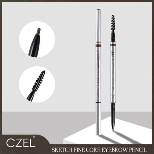 Double-headed Automatic Eyebrow Pen Waterproof Long-lasting Non-marking Ultra-fine Natural High Texture Of Metal Material TSLM1