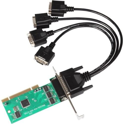 Good Quality Chip IOC845 4 DB-9 Serial (RS-232) Ports PCI Controller Card Support Low Bracket Best Price