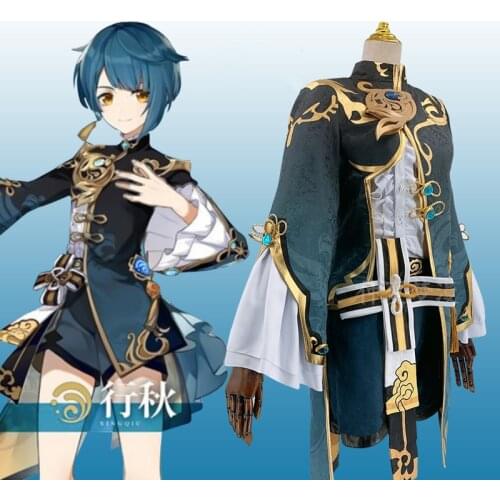 Game! Genshin Impact Xingqiu Cosplay Costume Fancy Uniforms Top Pants Coat Halloween Carnival Outfits Custom Made