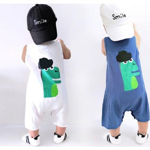 Summer Newborn Baby Clothes Boys & Girls Baby Rompers Cartoon Vest Jumpsuit For Baby Age 0-3 Years