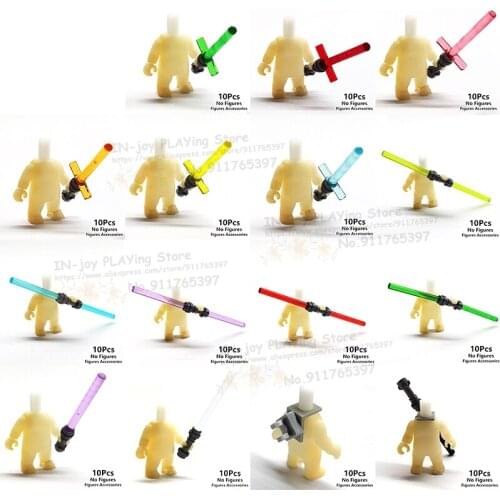WM Block MOC 10Pcs/Pack Lightsabers Bricks Building Blocks Without Figures Accessories For Soldiers Toys For Children Kids Gifts