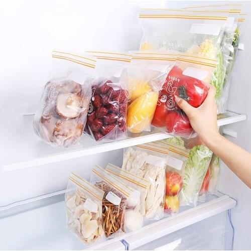 Kitchen Resealable Zip Lock Bags Self Seal Clear Plastic Poly Bag Food Storage Package Reclosable Fresh Bag
