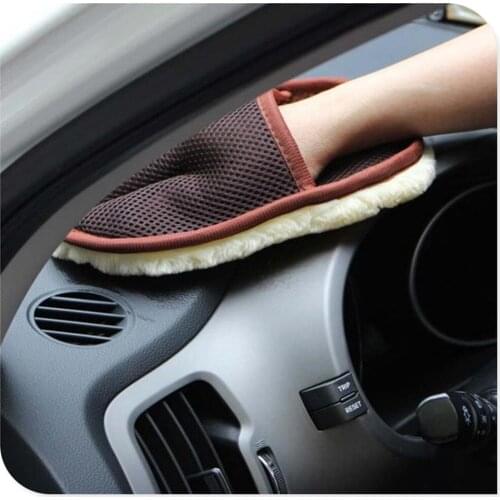 2021 Car Styling Wool Soft Wash Cleaning Glove Accessories for KIA-SPORTAGE SL lada-LARGUS Estate VESTA NISSAN-X-TRAIL T31