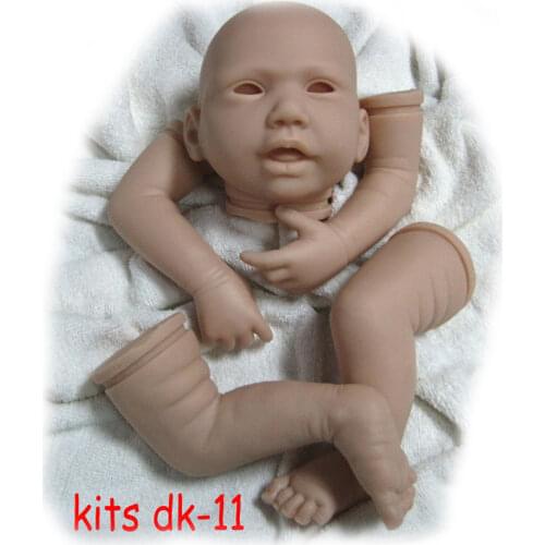 Reborn Doll Kits dk-11 Silicone Dolls Kits Head Arm Hands And Feet Doll Kit Accessories For 20inch Toy Simulation Reborn Baby