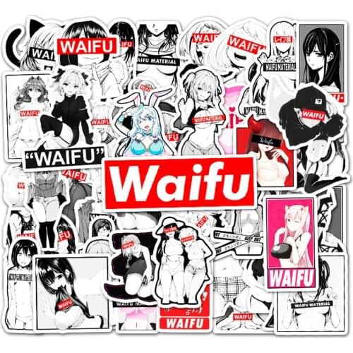 10/30/50PCS Anime Waifu Girl Cartoon Graffiti Stickers Laptop Luggage Car Decoration Stickers Wholesale