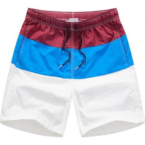 New Skin-friendly Swim Shorts with Pockets Comfortable Lightweight Adjustable Polyester Men Summer Beach Boardshorts for Beach