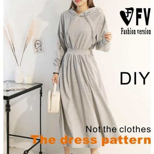 Clothing pattern autumn and winter casual skirt cutting design structure drawing womens dress pattern BLQ-451
