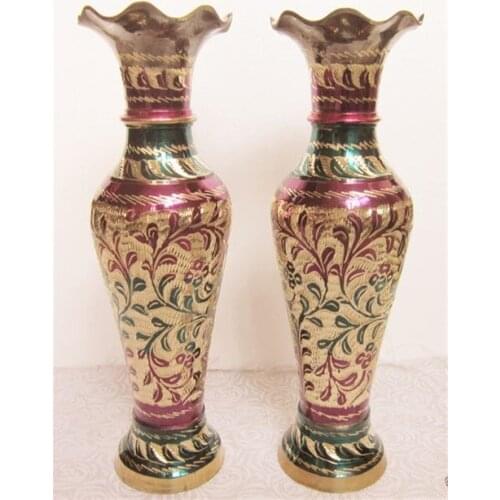 Pakistan modern fashion decoration bronze craft gift handicraft bronze vase mills Japanese T19