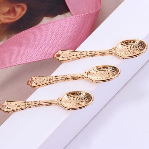 Pendant necklace found diy womens fashion jewelry zinc alloy pendant spoon-shaped pendant jewelry gold rose gold jewelry metal