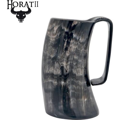 Handmade Ox Buffalo Horn Mug Viking Drinking Mugs Beer Drinking Horn Mug