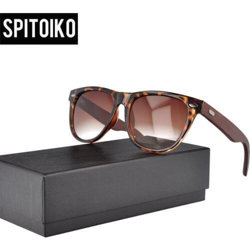 SPITOIKO PC optical frame bamboo temple sunglasses UV400 lens sunshades sunglasses 5117
