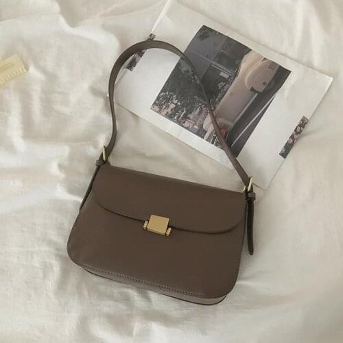 Shoulder Bag Female Handbag Purse Underarm Crossbody Bag Women Designer Texture Fashion 2021 New PU Leather Solid Color Zipper