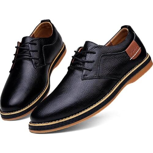 100% Genuine Leather Shoes Handmade Shoes Men Casual Shoes Sneakers New High Quality Vintage Men Cow Leather Flats Leather Shoes