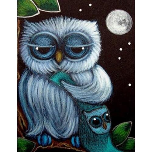YIKEE diamond painting full owl Diamond Embroidery Full Square Rhinestones DIY Diamonds Mosaic Hobby h1600