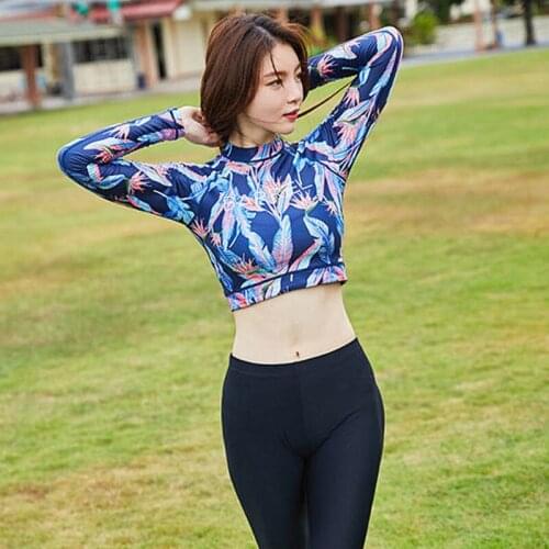 Swimsuit For Girls Rashguard Swimwear Swiming Suit Women Rushguard Separate Female Surf Drifting Outdoor Surfing Three Piece