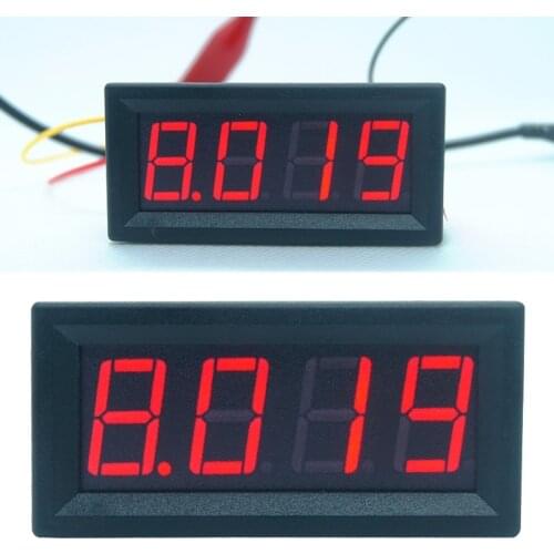0-9.999A(10A) 4-digits bit Ammeter Current Panel Meter Gauge 0.56inch Red LED