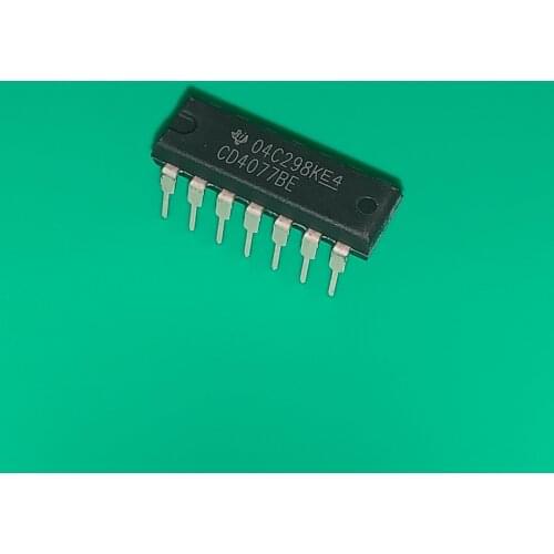10pcs/lot CD4077BE DIP14 IC GATE XNOR 4CH 2-INP 14-DIP CD40778E CD4077BEG4