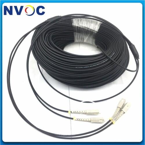 2Core 300M LC SC ST FC SM MM OM1 OM2 62.5/125 50/125 OM3-300 2C LC/UPC-LC/UPC Outdoor Armoured LSZH Fiber Optic Patch Cord Cable