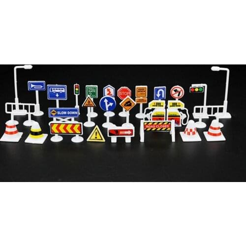 Kids Toys Educational New Child Kid 28 Pcs Car Toy Accessories Traffic Road Signs Kids Children Play Learn Toy Game Interesting
