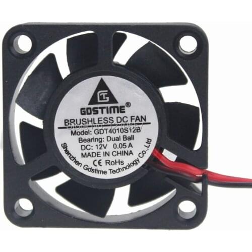 5PCS lot 12V Ball Bearing 40x40x10mm 40mm 4cm Mini DC Brushless Computer Cooling Fan 2Pin