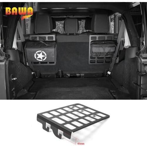 BAWA Car Interior Shelves for Jeep Wrangler JK 2007+ Iron Seat Back Bracket Shelf Trunk Rack Luggage Carrier Holder for Jeep JK