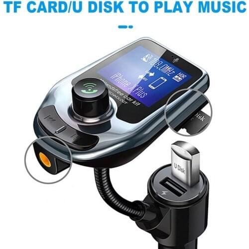 D4/D5 Car Bluetooth Player Lossless One-key Operation Accessory Bluetooth 5.0 In-car FM Transmitter for Sedan