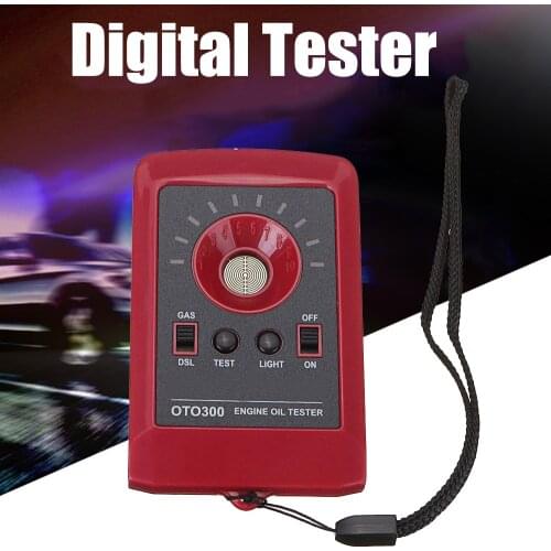 Car Styling 12V LED Digital Tester Motor Engine Oil Quality Detector Gas Diesel Fluid Analyzer Auto Oil Tester Black/ Red