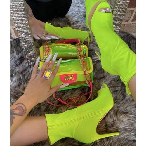 Summer Women Boots High Heels Gladiator Heels Ladies Shoes Female Fashion Open Toe Sandals Party Wedding Stiletto