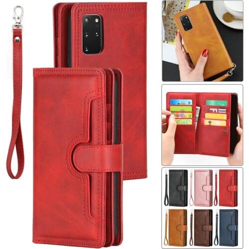 Flip Leather Phone Case for Samsung Galaxy S20 Plus Note 20 Ultra Wallet Card Cover for iPhone 8 7 6 12 11 Pro XS Max XR X Coque