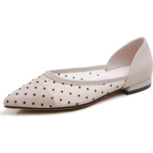 COOLULU Women Pointed Toe Low Heel Pumps Pokla Dot Spring/autumn Fashion Women Pumps All Match Ladies Pumps Shoes Size 33-43