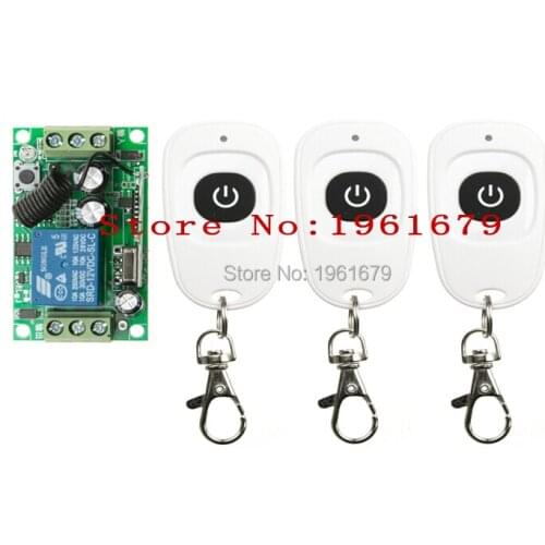 DC 12 V 1ch RF 315mhz wireless remote control switch 1 X receiver &3 X transmitter with one button