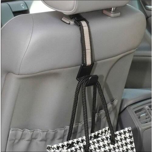 1pcs Hypersonic Car Seat Headrest Hanger Storage Hooks Purse Handbag Grocery Bag Holder Adjustable Length HP-2594
