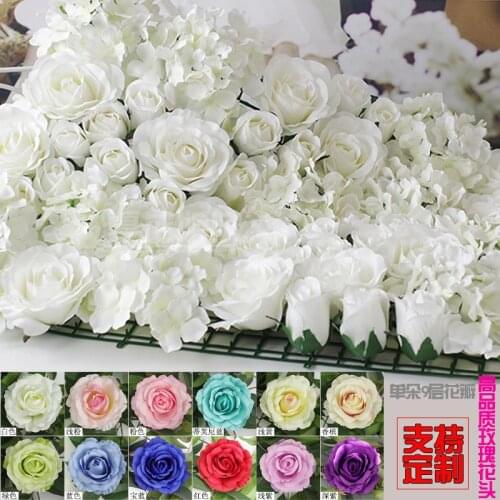 10pcs/lot Artificial silk rose flower wall wedding background lawn/pillar flower road lead home flower decoration flower wall