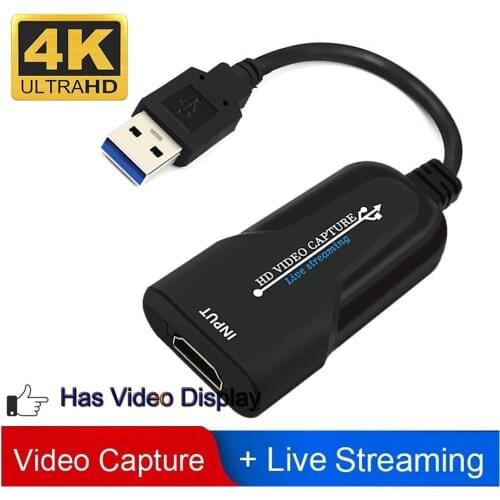 Full HD 1080p Video Capture Card HDMI-compatible USB 3.0 60pfs Game Capture Card HD Recording Grabber for Live Streaming