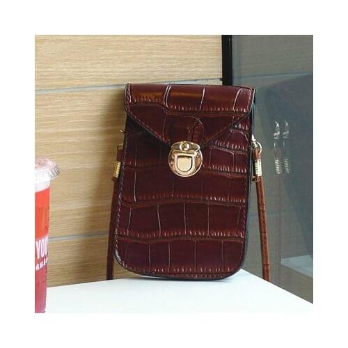Purse Wallet Small Shoulder Bag Handbag Women Crocodile Leather Messenger Bag Mini Cell Cellphone Pouch Crossbody Case Clutch
