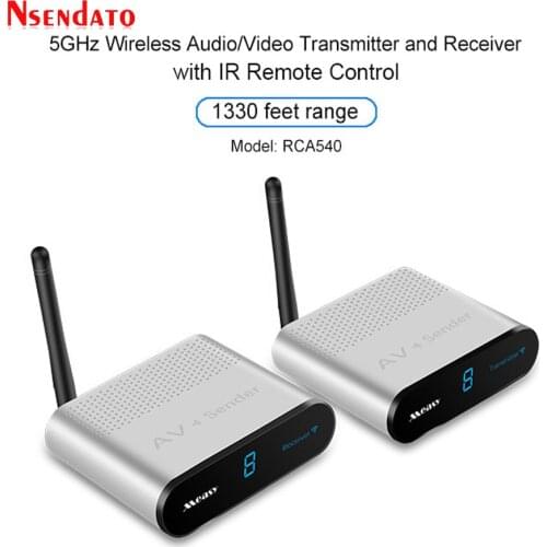 Measy AV540 5.8G Wireless AV Transmitter Receiver Audio Video TV AV Signal Sender receiver With IR Romote 400M /1330FT for sd