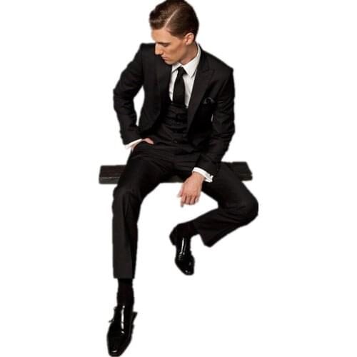 Men Fashion Formal Suits New Designer Wedding Groom Tuxedos Dinner Suit Three Piece Men Wedding Suits