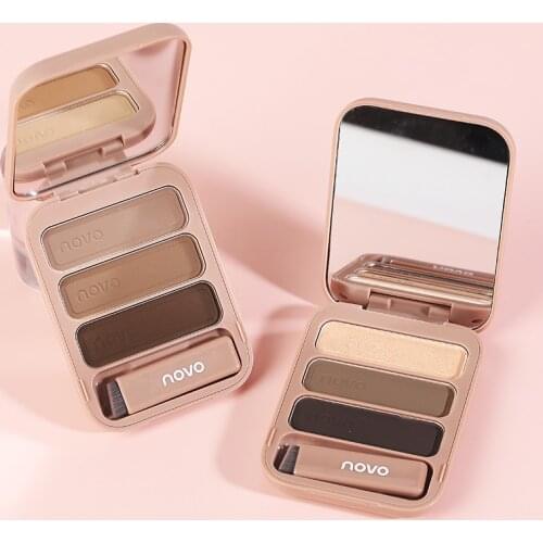 NOVO 3D Eyebrow Powder Three-color Sweat-proof Long-wearing Eyebrow Makeup Palette Fine Not Take Off Woman Eye Makeup TSLM2