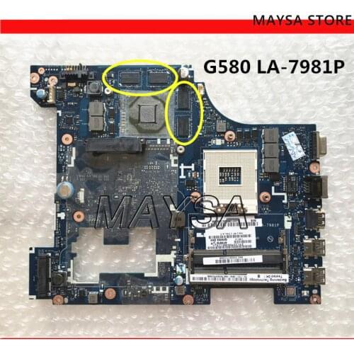 QIWG5 LA-7981P Main Board Fit For LENOVO IDEAPAD G580 Laptop motherboard, DDR3, USB3.0 HDMI