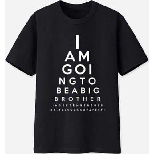 Big Brother Shirt (or Big Brother Again Shirt) - Off White Cotton Eye Chart Pregnancy Announcement Women Men Unisex T-shirt