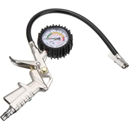 Machinical Car Tire Deflator Gauge 0-220 PSI/0-16 Bar Tire Inflator Tire Pressure Tester Dial Meter Vehicle Tester
