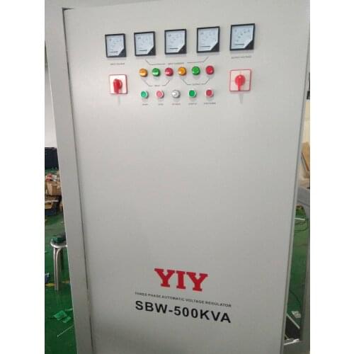 SBW-500KVA AC380V Automatic Voltage Regulator Stabilizer/ 304-456V /MCU Control/3 Phase 4 Wire/Servo Type Triphasic