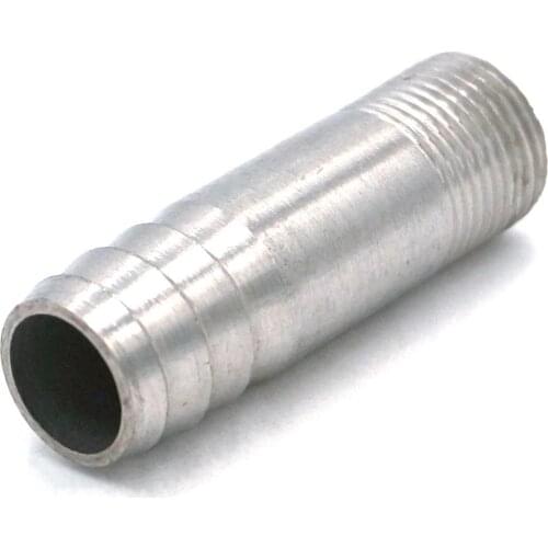 LOT2 3/8" BSPT Male x Fit 5/8" I/D Hose Barb 304 Stainless Pipe Fitting Hosetail Connector Water Gas Oil
